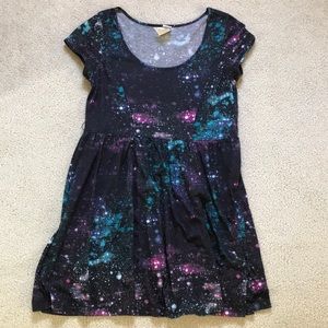 Galactic short-sleeve dress